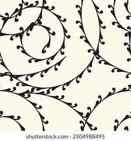 Vector seamless vintage pattern of overlapping arcs in art deco style. Modern stylish abstract texture. Repeating geometric tiles from striped elements