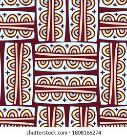 Vector seamless vintage pattern traditional abstract textile knitting ornament