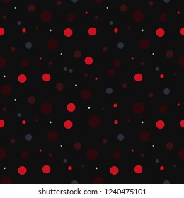 Vector seamless vintage retro dotted pattern on black bacground eps 10