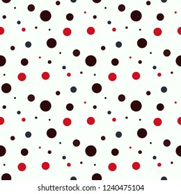 Vector seamless vintage retro dotted pattern on white bacground eps 10