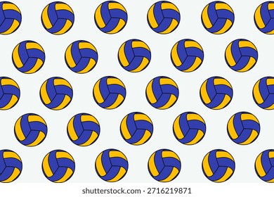 Patrón de voleibol sin costuras de Vector para ropa deportiva