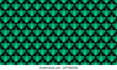 Vector, sin costura, textura volumétrica compuesta de formas complejas y verdes.
