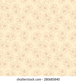 vector seamless wallpaper with almond flowers