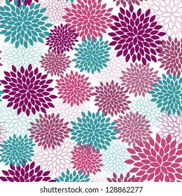 Vector seamless wallpaper and background of fancy flowers