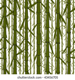 Vector seamless wallpaper with chinese bamboo trees
