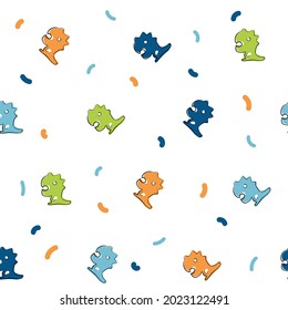 Papel de pared sin fisuras vectorial con lindos dinosaurios