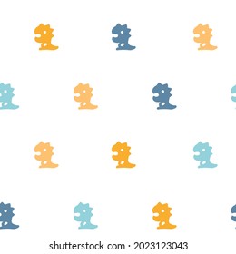 Vector seamless wallpaper with with cute dinosaurs