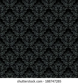 vector seamless wallpaper. damask pattern. flower ornament
