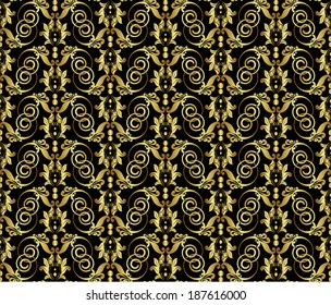 vector seamless wallpaper vector gold black vintage background