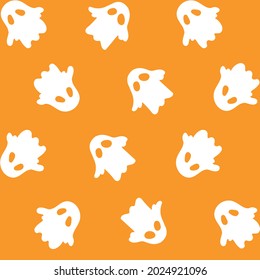 Papel de pared sin fisuras vectorial con halloween perseguido