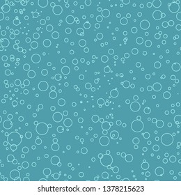 Vector seamless wallpaper, pattern with bubbles, divers