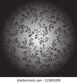 Vector seamless wallpaper pattern. Grunge, spotted flower illustration background