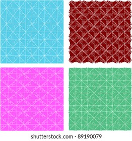 vector Seamless Wallpaper Pattern, set of four colors