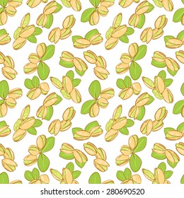 vector seamless wallpaper with a picture of pistachio
