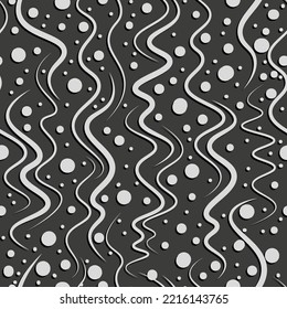 fondo de pantalla sin fisuras vectorial con ondas y puntos verticales. patrón de fondo abstracto