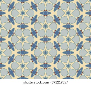 Vector Seamless Wallpaper. Vintage Pattern. Retro Color Background 