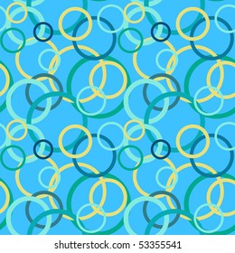 Vector, seamless water colors background with circle pattern