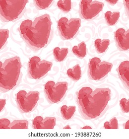 Vector seamless watercolor dots background