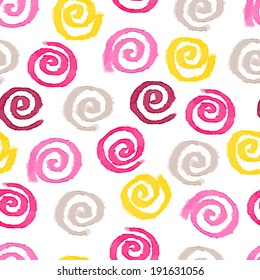 Vector seamless watercolor swirls background