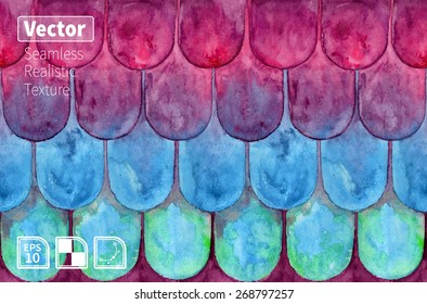 Vector seamless watercolor tiles pattern