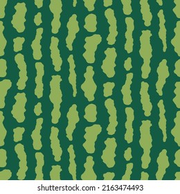 Vector seamless watermelon rind pattern. Green repeated texture with watermelon crust. Simple fruit ornament. Summer background.