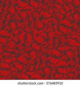 Vector seamless wave doodle hand drawn pattern. Can be used for wallpaper, pattern fills, print and cloth, fabrics and canvas, background, surface textures. Waves texture pattern with hairstyle braid