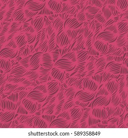 Vector seamless wave doodle hand drawn pattern. Can be used for wallpaper, pattern fills, print and cloth, fabrics and canvas, background, surface textures. Waves texture pattern with hairstyle braid