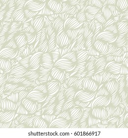 Vector seamless wave doodle hand drawn pattern. Can be used for wallpaper, pattern fills, print and cloth, fabrics and canvas, background, surface textures. Waves texture pattern with hairstyle braid