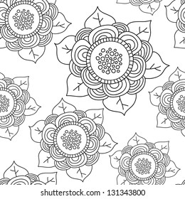 Vector seamless wave hand-drawn retro pattern. Vintage vector seamless pattern. Can be used for wallpaper, pattern fills, web page background, surface textures. Gorgeous seamless wave background