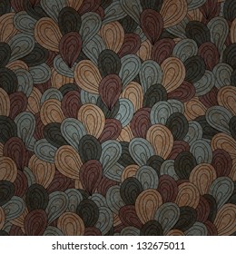 Vector seamless wave hand-drawn retro pattern. Vintage vector seamless pattern. Can be used for wallpaper, pattern fills, web page background, surface textures, prints. Gorgeous seamless background