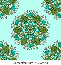 Vector seamless wave hand-drawn retro pattern. Vintage vector seamless pattern. Can be used for wallpaper, pattern fills, web page background, surface textures. Gorgeous seamless wave background