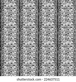 Vector seamless wave hand-drawn retro pattern. Vintage vector seamless pattern. Can be used for wallpaper, pattern fills, web page background, surface textures. Gorgeous seamless wave background 