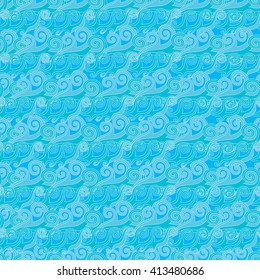 vector seamless waves abstract pattern, vector illustration