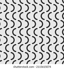 Vector seamless wavy geometric pattern. Endless repeatable monochrome background. Stylish black and gray print