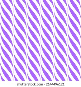 Vector seamless wavy pattern - bright color design. Fabric elegant lilac background. Endless stylish motion wave texture. Unusual striped print.