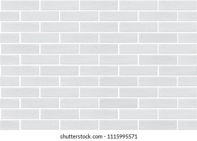 Vector seamless  white brick wall.