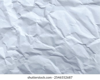 Vector seamless white color old style crumpled paper pattern effect