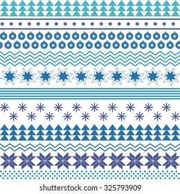 Vector seamless winter Christmas and New Year background