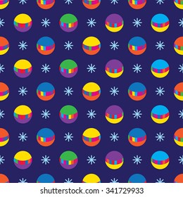 Vector seamless winter Christmas and New Year background