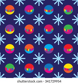 Vector seamless winter Christmas and New Year background
