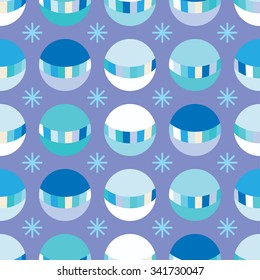 Vector seamless winter Christmas and New Year background