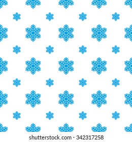 Vector seamless winter holiday background from hand drawn snowflakes