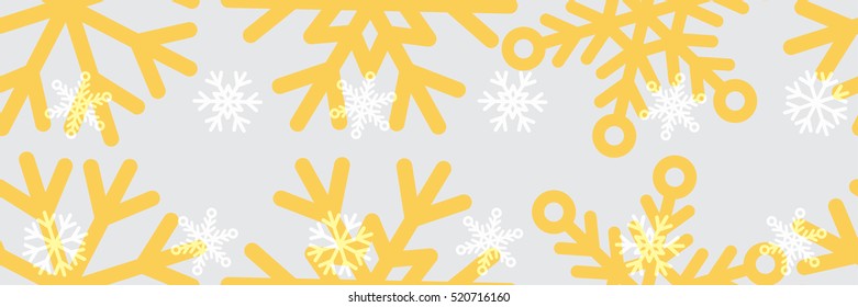 Vector Seamless Winter Pattern Background with Snowflakes on color Background. Can be used for textile, parer, scrapbooking, wrapping, web and print design