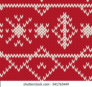 Vector seamless winter red pattern