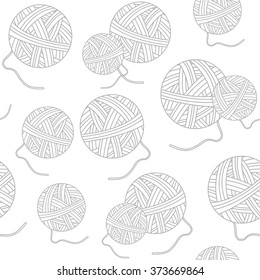 Vector seamless yarn ball background
