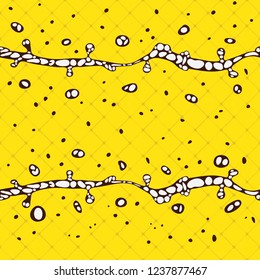 Vector Seamless of Yellow Leather of Green Python. Pattern of Animal Print. Seamless of Snake's Skin
