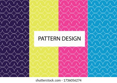 Vector Seamless zig zag Pattern design in different color option background design