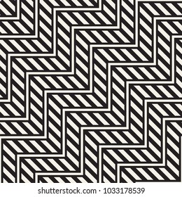 Vector seamless zigzag line pattern. Abstract stylish geometric background. Repeating lattice background