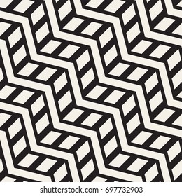 Vector seamless zigzag line pattern. Abstract stylish geometric background. Repeating monochrome lattice background