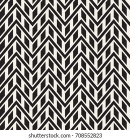 Vector seamless zigzag line pattern. Abstract stylish geometric background. Repeating monochrome lattice background